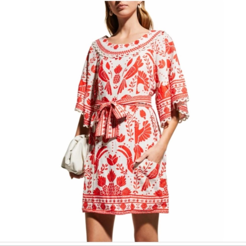 Farm Rio Jungle Flow Mini Dress. Size L